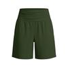Women's Casual High Waist Elastic Shorts with Pockets Comfortable Lightweight Soft Fabric Mid Length Lounge Shorts for Daily Wear