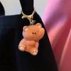 Cartoon Bear Couple Magnetic Keychain Set Resin Love Themed Keyring for Couples and Friend Bag Decoration Accessories