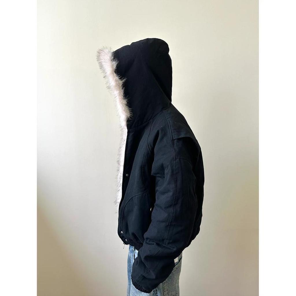 Men's Winter Retro Short Warm Jacket Youth Solid Color Daily Jacket