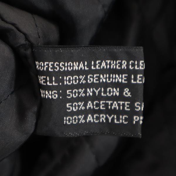 OLD 90s Genuine Leather leather jacket F Genuine leather quilted lining Men's Used