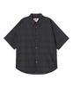 BEYOND CLOSET [Collection Line] Lux Fabric Check Short Sleeve Shirt Charcoal Gray