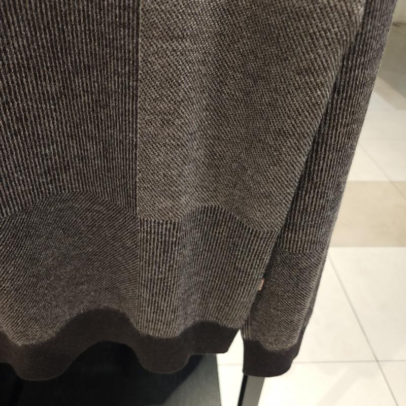 Daks Jacquard Shirt Layered Sweater Brown Dma1swrl110w1