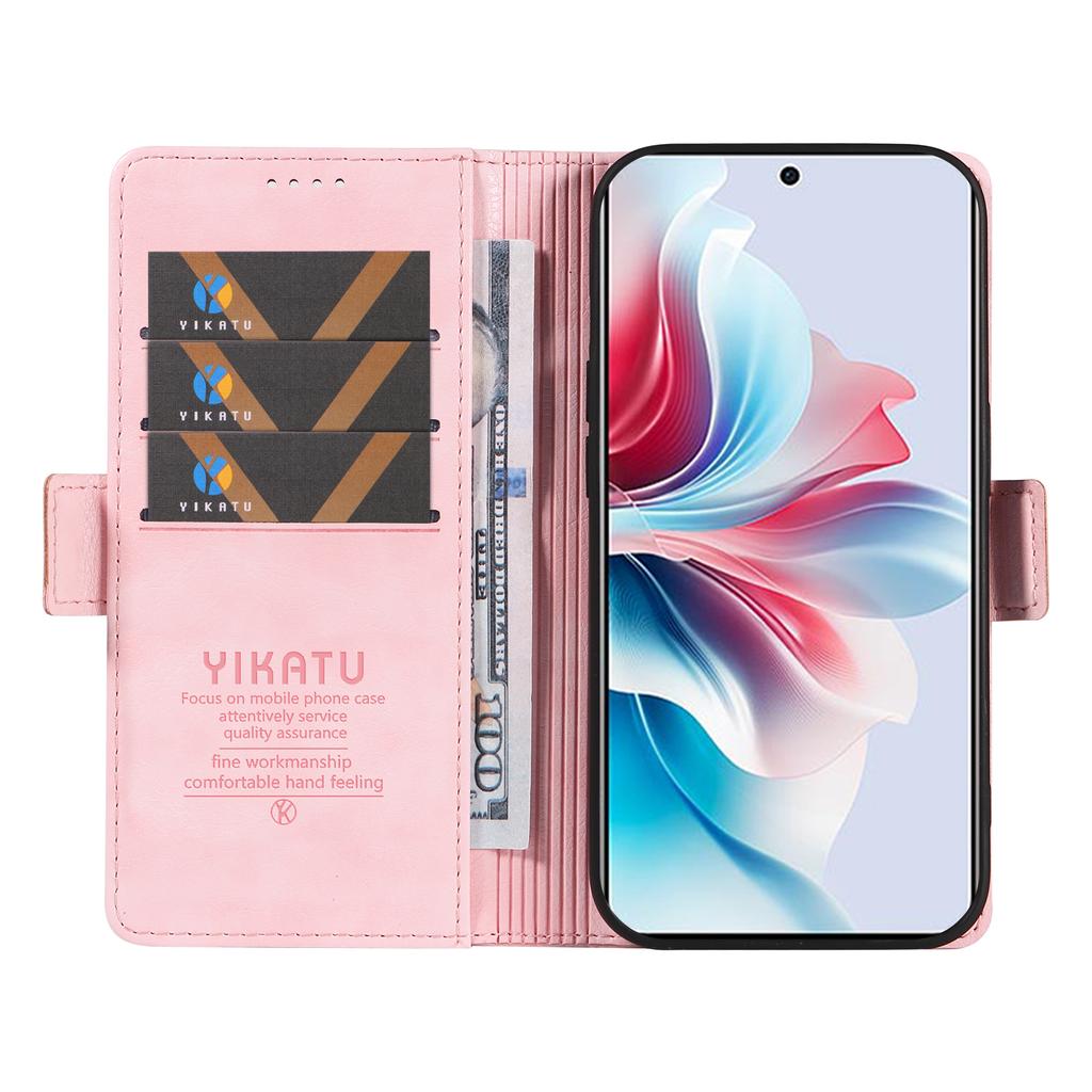 YIKATU YK-007 For Oppo Reno11 F 5G Case PU Leather+TPU Scratch-proof Mobile Phone Cover