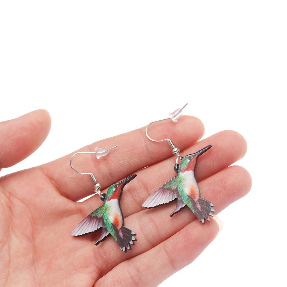 Fashion Acrylic Parrot Animal Jewelry Eardrop Bird Earrings Earbob