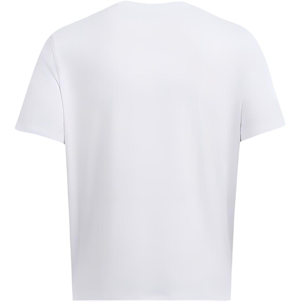 Under Armour Movement Solid Color Round Neck Comfortable Breathable Short Sleeve T-Shirt Men Tops White 1387389-100