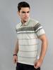 MONTE CARLO Mens Regular Fit Stripes Half Sleeve Polo Tshirt