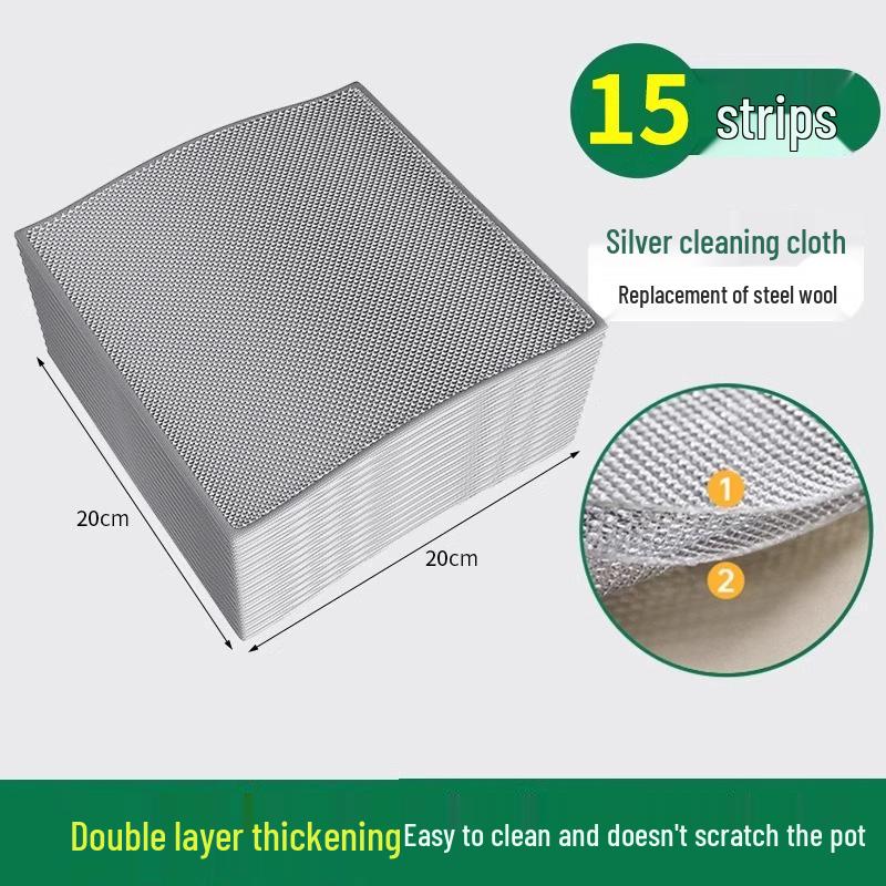 Thickened Non-Stick Steel Wire Dishcloth - Oil-Resistant Kitchen Cleaning Cloth