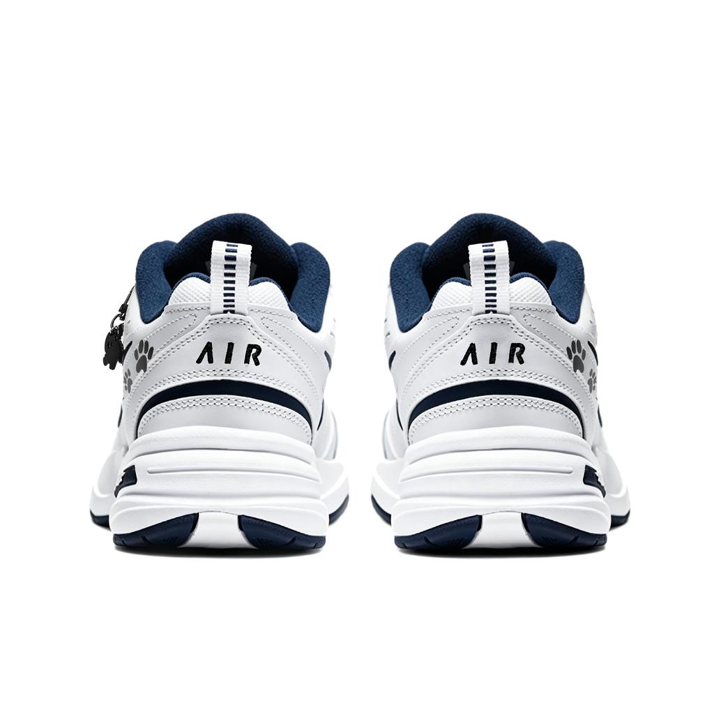 Nike Air Monarch 4 Zampa di Gatto Pixel 7L Antiscivolo Resistente all'Abrasione Basse Sneakers Chunky Unisex Nero Bianco 415445-102(Team2035-)
