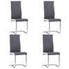 Day and Night - Day and Night Cantilever Dining Chairs 4 Units Gray Synthetic Leather
