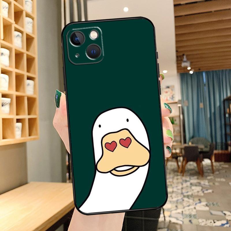 Cartoon Cute Animal Duck Phone Case For iPhone 13 Pro Max 16 15 11 12 14 17 Pro Max mini 15 16 Plus 16e 17 Air Cover