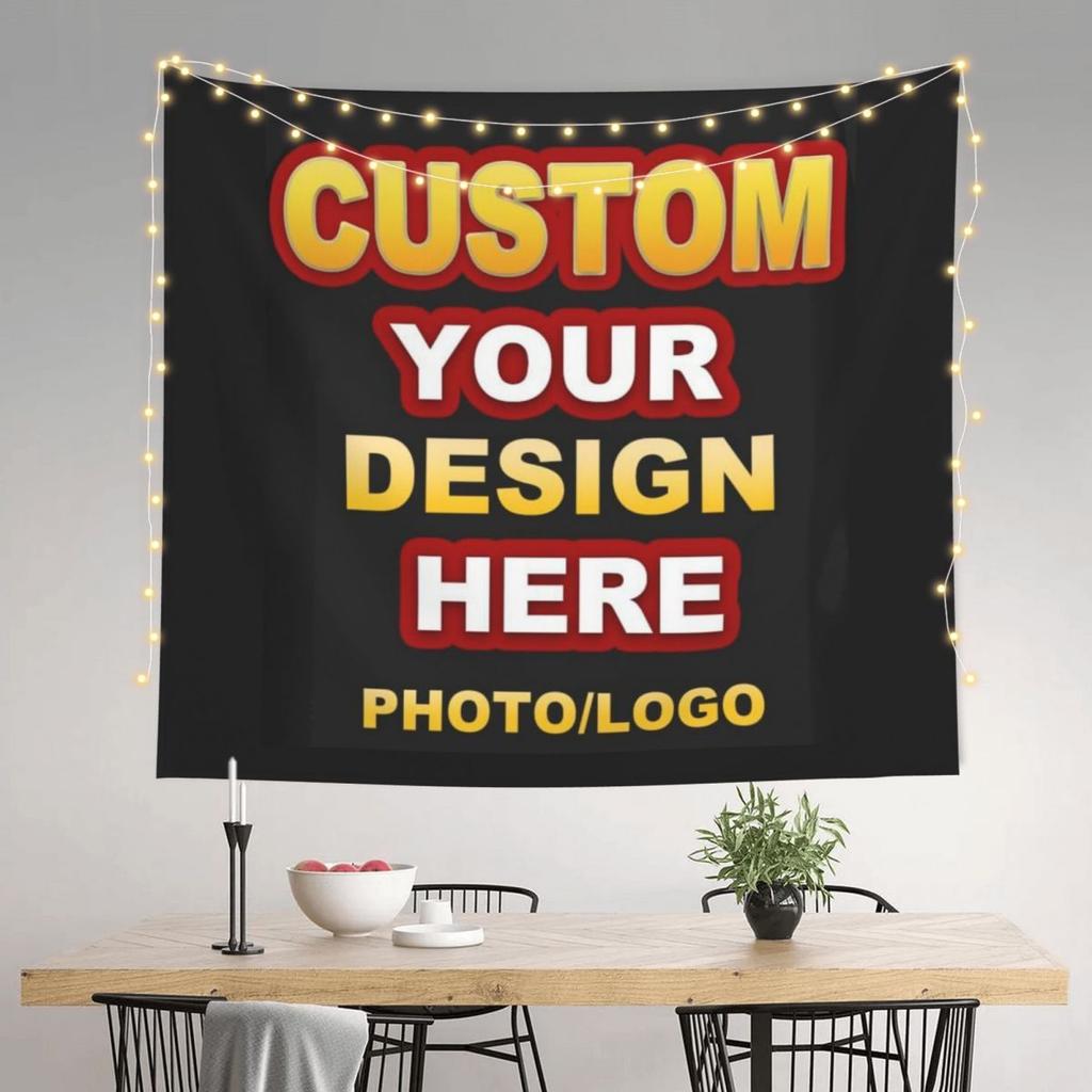 Customizable Wall Tapestry: Personalize Your Space With Your Own Design, Photo, Or Logo – Perfect For Adding A Unique