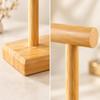 SingleTier Jewelry Stand with Display Rod SpaceSaving Wooden Stable
