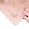 Zircon Bow Pendant Water Drop Necklace for Women - Autumn/Winter Collection