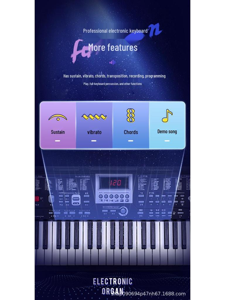 Beiduo Chen 61-Key Multifunctional Keyboard for Beginners, Adults & Children