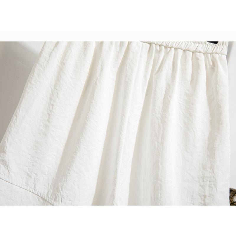 DIMANAF 2025 Plus Size Shorts Summer Women Wide Leg Pants High Waist Solid Loose Casual Short Pants Basic Harem New