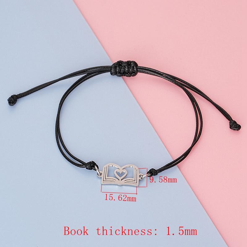 10pcs Handmade Stainless Steel Cross Charm Bracelet Men Braid Adjustable Lucky String Bracelets for Women Jewelry Gift