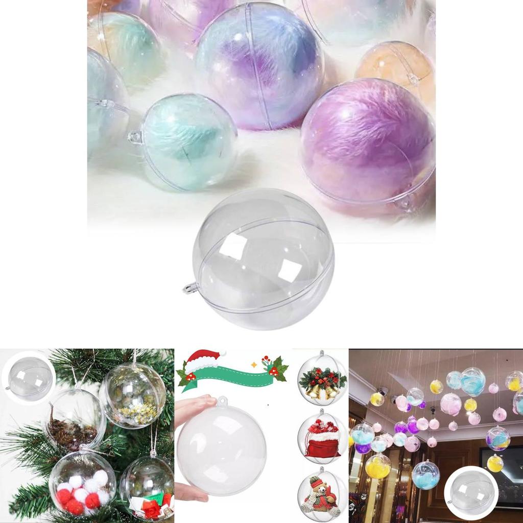 Versatile 4cm To 20cm Clear Plastic Hanging Ornaments Ideal For Christmas Decor