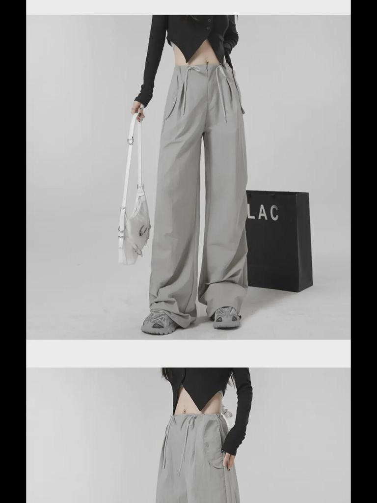 Women's American-Style Quick-Dry High-Waist Wide-Leg Summer Overalls 2024