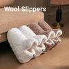 High-heeled Cotton Shoes Women's Warm Plush Thick-soled Stepping On Shit Indoor Home Non-slip Cotton Slippers