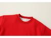 Festive Kids' Red New Year Thickened Pullover Hoodie