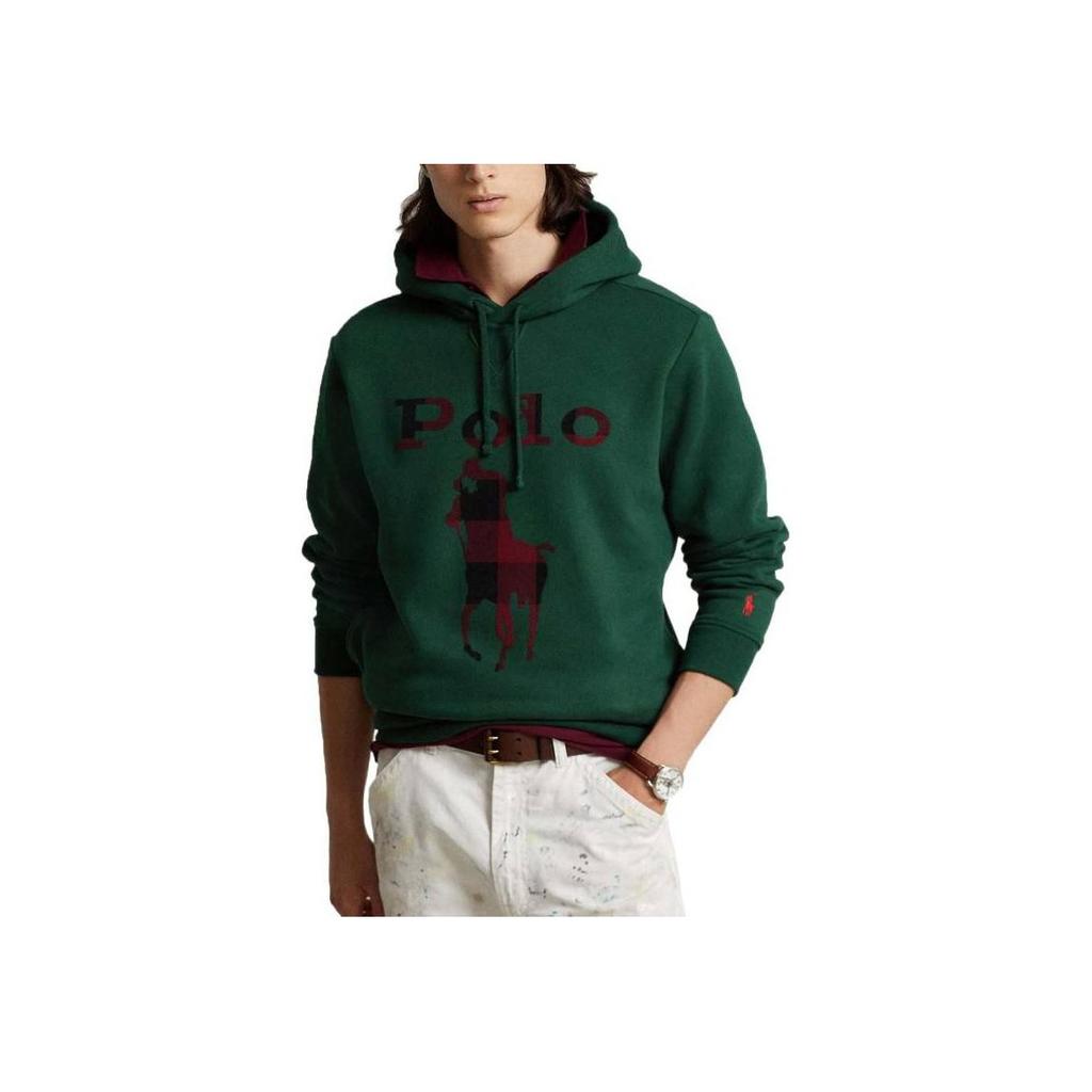 Polo Ralph Lauren FW22 Logo Print Long Sleeve Pullover Sweatshirt Men sweatshirt Green 710881816-003