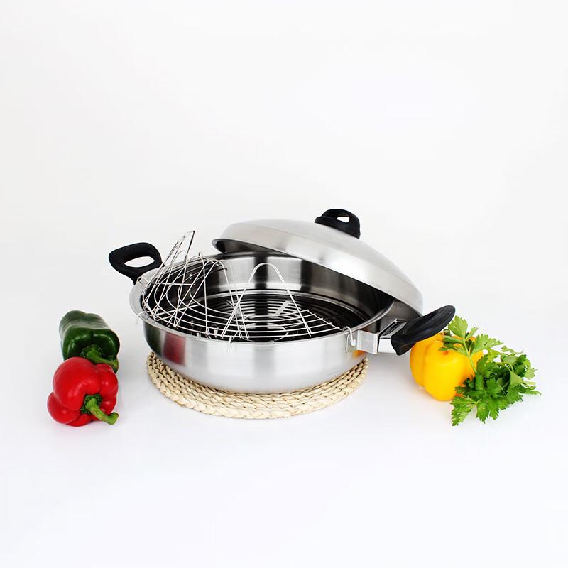 Queen Pot 35cm Stainless Steel Flat Bottom Wok