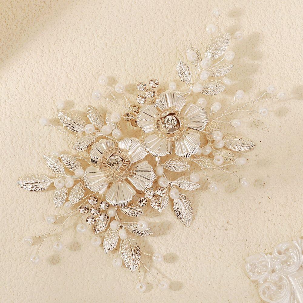 French Style Bride Hairpin Pearl Wedding Headdress Korean Bridal Hair Clip  Hair Accessories