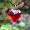10Pcs Heart Glass Rock Charm Bracelet Necklace Pendant DIY Jewelry Making Craft