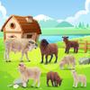 TOYMANY 8-Piece Farm Animal Figure Set, Sheep Figures, Sheep Family Set, Sheep Model, Parent and Child, Realistic Animal Model, Popular Animal Toy,