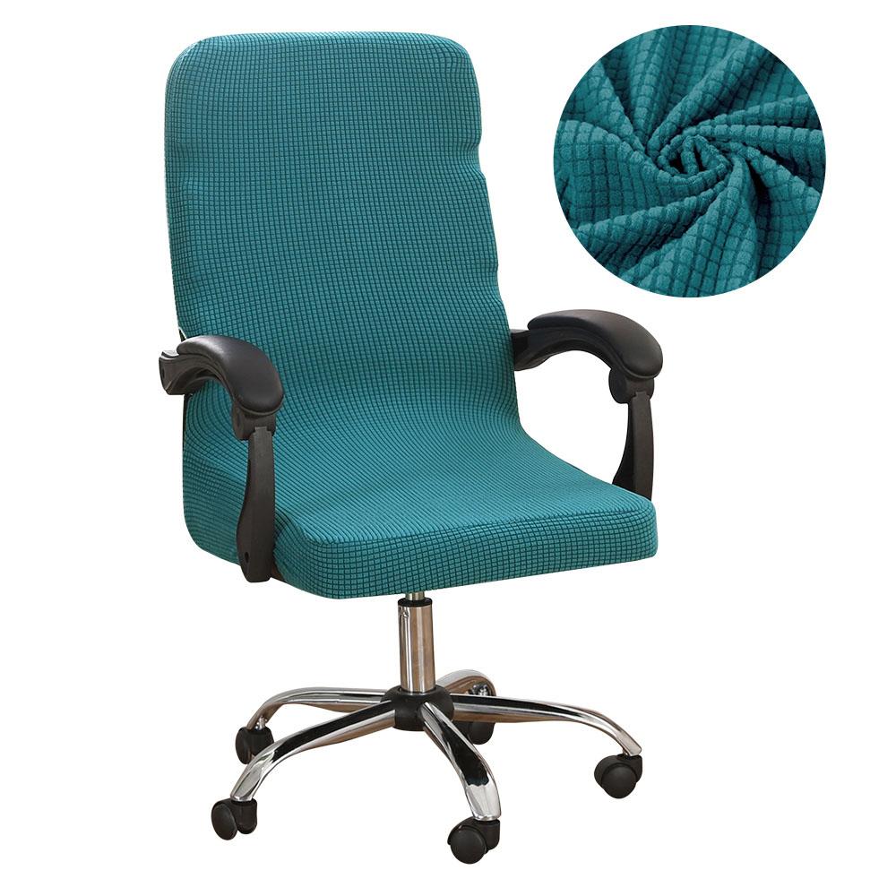 Office Computer Chair Cover Dust-proof, Geometry Stretch Printed, Elastic Game Chair Slipcover, Rotatable Armchair Protector,M/L