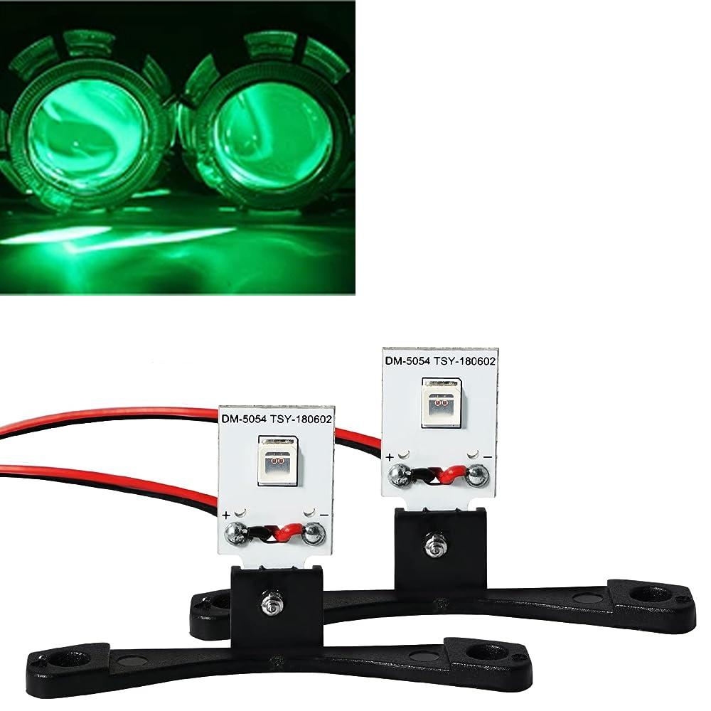 2pcs Car LED Devil Eye Demon Evil Eyes 12V RGB for 2.8inch Bi Xenon Projector Automotive Motorcycle Led Headlight APP Bluetooth Green not controller