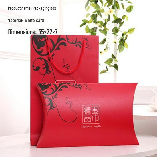 Benutzerdefinierter bestickter Logo Roter Schal für Firmenfeier und Jahrestagung