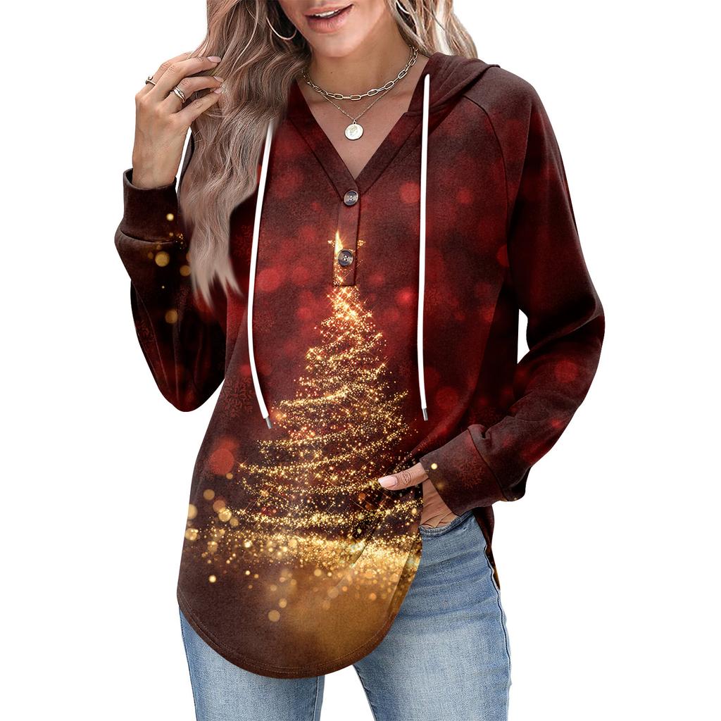 Women's Fashion Women's Lightweight Long Sleeve Pullover With Pockets Preppy Graphic Hoodie