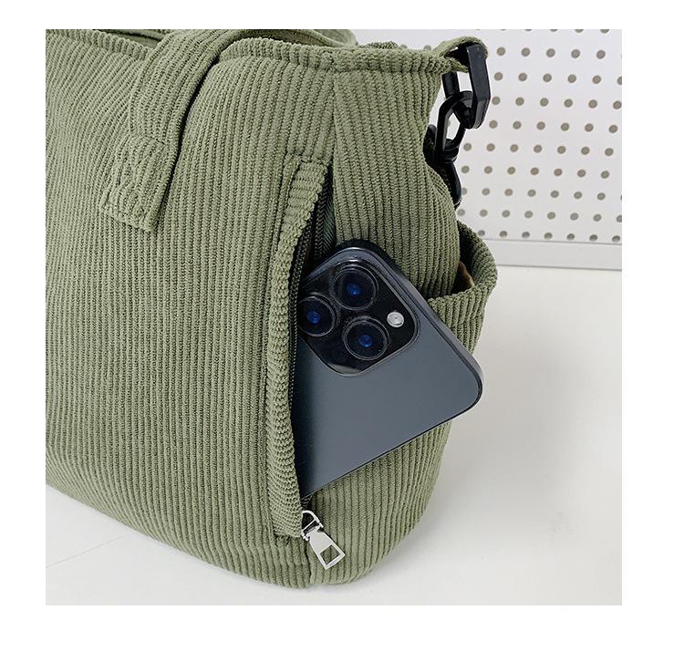 Women's Corduroy Large Capacity Handbag - 2025 Mori Style Retro Versatile Bookbag