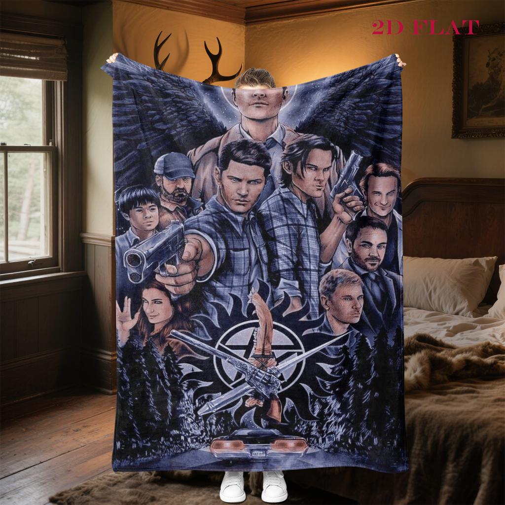 Supernatural Forces Unleashed Blanket Blanket Suitable for All Seasons Bedroom Air Conditioning Blanket Christmas Gifts