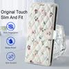 For Oppo A60 4G Wallet Case Rhombic Floral Design Leather Flip Phone Cover with Strap