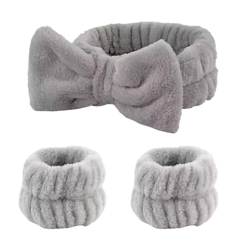 Cute Butterfly Hair Tie Flannel Headband for Face Washing - Women's Soft, Sticky Hair Accessories