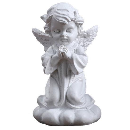 Guardian Angel Statue Resin Little Angel Figurine Remembrance Healing Sympathy Gift for Shelf Home Living Room Desktop Office Decor F