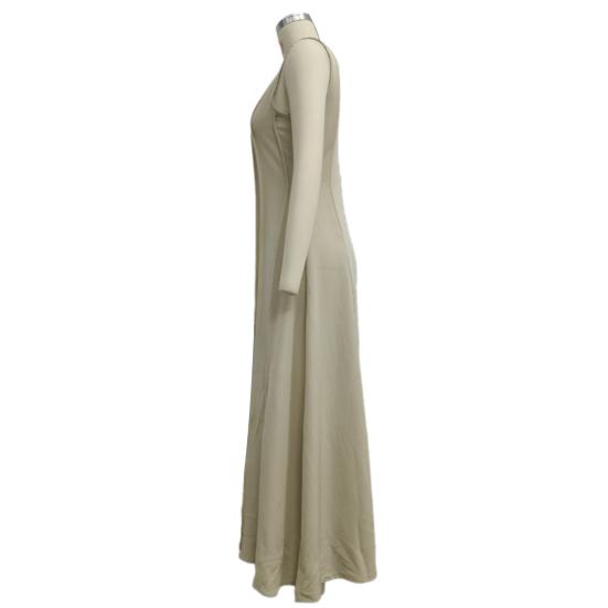 Women's Midi Summer Dress Sleeveless Crewneck A-line Swing Dress Casual Pleated Flowy Long Tank Dress