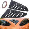 For Ford Mustang 2015- Car Rear Louver Window Side Shutter Cover Trim Sticker Vent Scoop ABS Carbon Fiber Black Accessories
