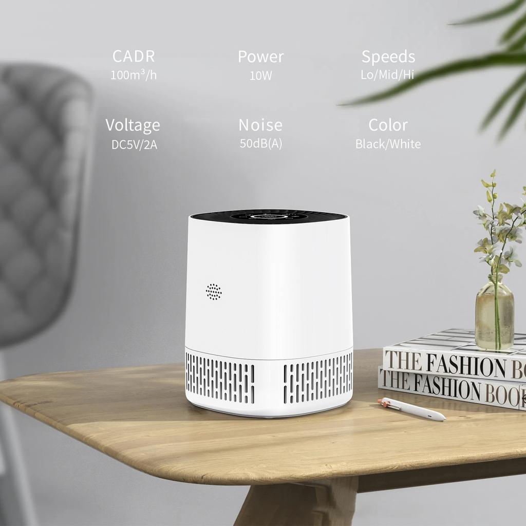 Pet Air Purifier for Home Remove Formaldehyde Allergies and Pets Hair Pet Odor Purifier Smoke in Bedroom Filter Air Cleaner