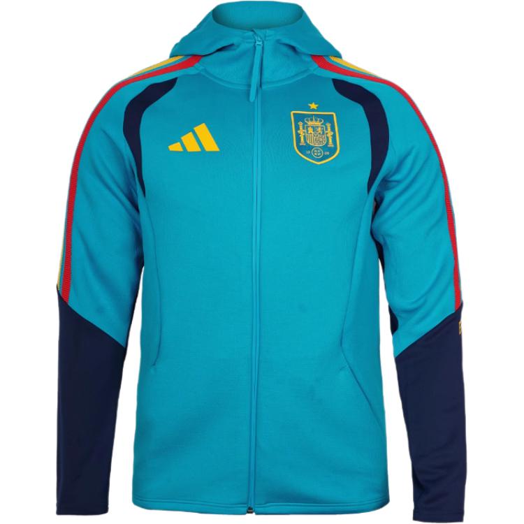 adidas Men s Spain National Team Full-Zip Hooded Training Jacket Turquoise KS5202 L