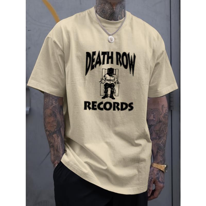 

Мужская повседневная футболка с круглым вырезом и принтом портрета XL хаки