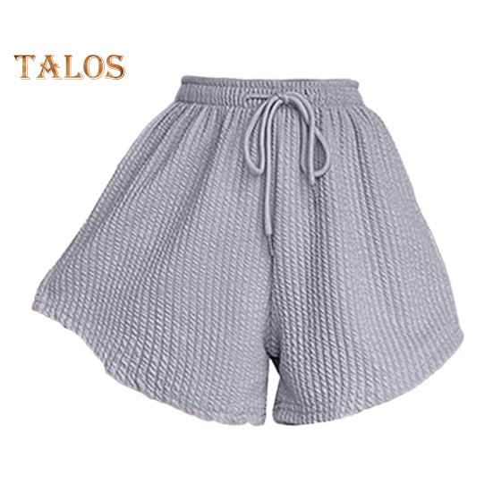 

Летние женские шорты на шнурке с высокой эластичной резинкой на талии, свободные неровные подолы, большие размеры, с карманами, чистый цвет, тонкие повседневные спортивные домашние шорты, короткие брюки XL серый