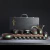 Purple sand Kung Fu tea set, tea wash six gentlemen distant mountain lifting beam pot, teapot cover bowl business gift tea set