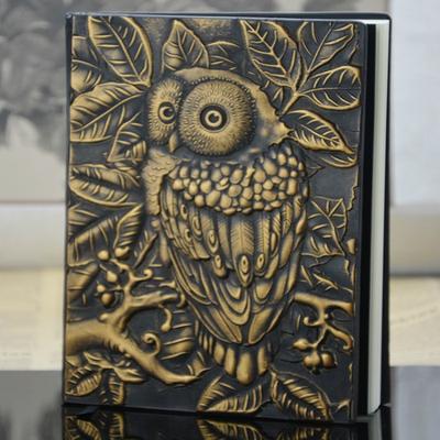 3D Vintage en cuir gaufré hibou impression journal de voyage A5-Notebook cadeaux bloc-notes 1 pièces carnet de notes