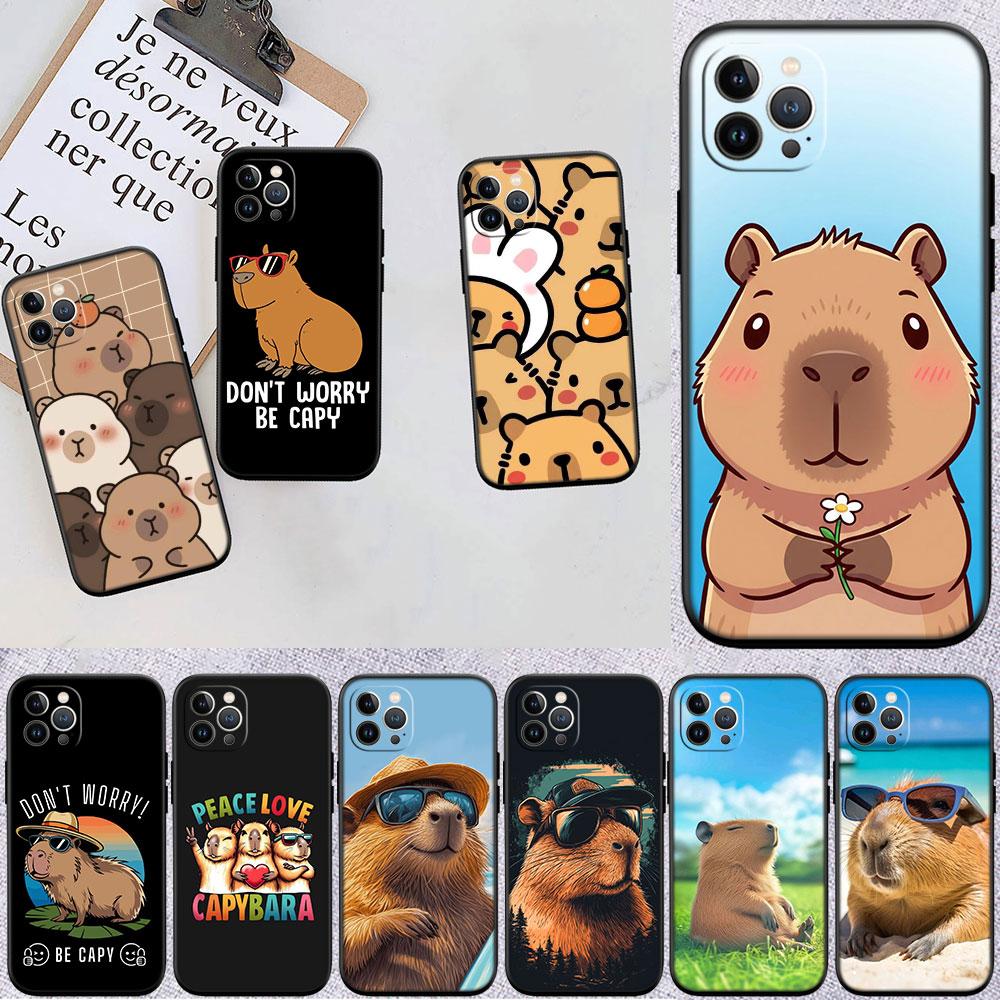 LO19 Cartoon Wasserschwein Softshell Handyhülle für Redmi Note 8 9 Pro Max 9S 9T 9C NFC 8T 8A 10A A4