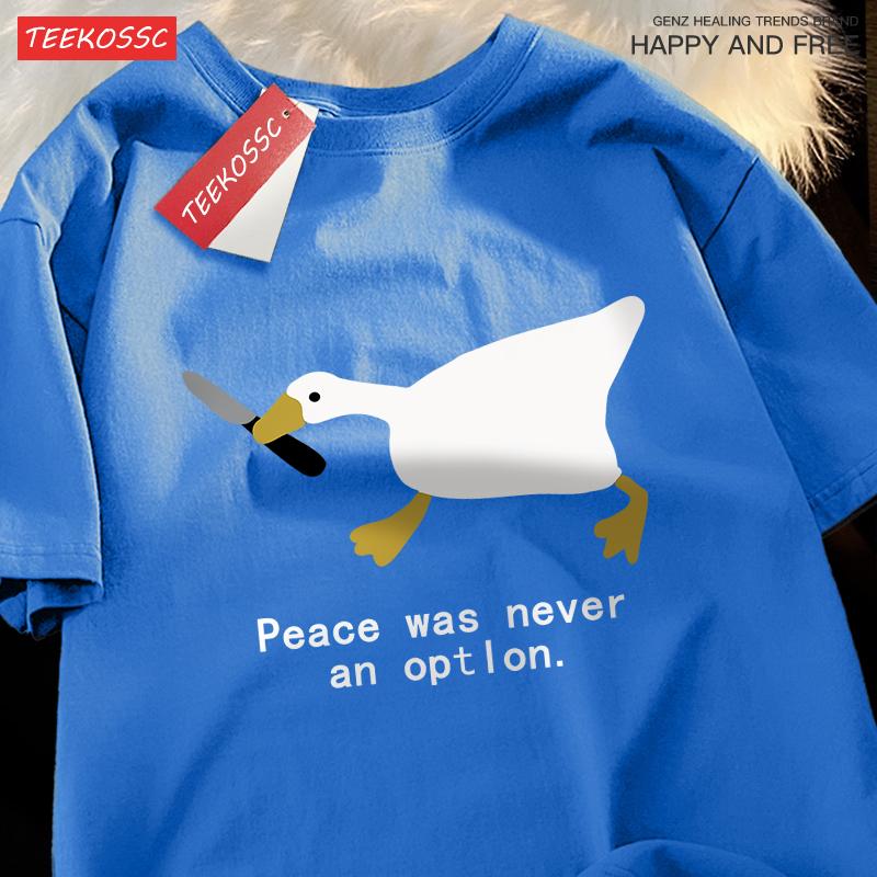 Prace Was Never An Optlon Tops Men Women Casual Oversize Clothing Casual Quality T-Shirt Pattern Sweat Tshirts Summer Cotton