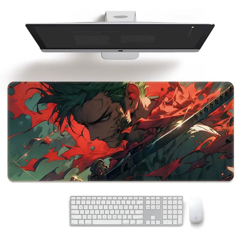 Cartoon Anime Mauspads Übergroß ONE PIECE Jungen E-Sport Spiel Zweidimensional Computer Tastatur Schreibtischunterlage Büro Niedlich Große Größe Rutschfestes Mauspads
