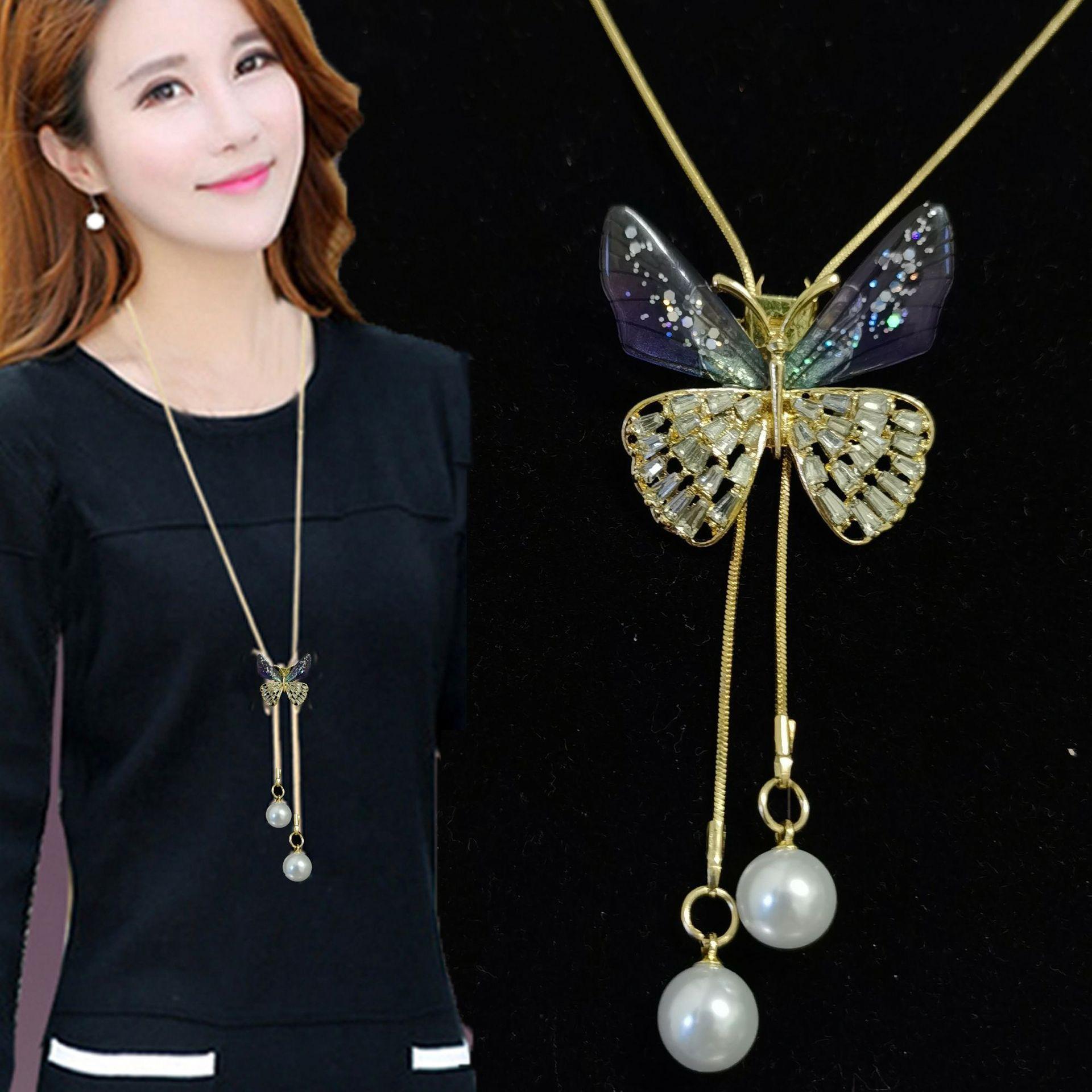 

Новая цепочка для свитера, простая и универсальная, высококлассное ожерелье и аксессуары